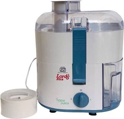 Lords Xtra Appy 400watt Juicer with Xtra Power and Xtra Comfort, White (xtra400)