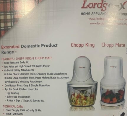 Lords White Lord Mixer Grinder - Chopp Mate : 250 Wt, For Dry Grinding